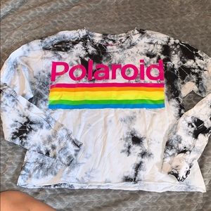 POLAROID LONG SLEEVE CROP TEE